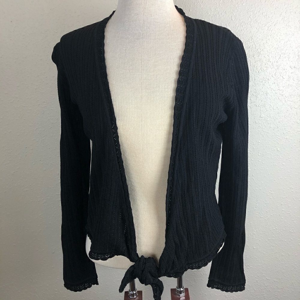 Jones New York Black Cardigan Sweater Size Medium